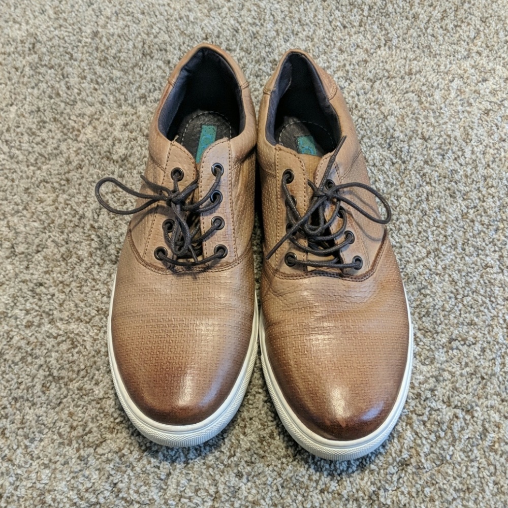 Joe's tan leather sneakers